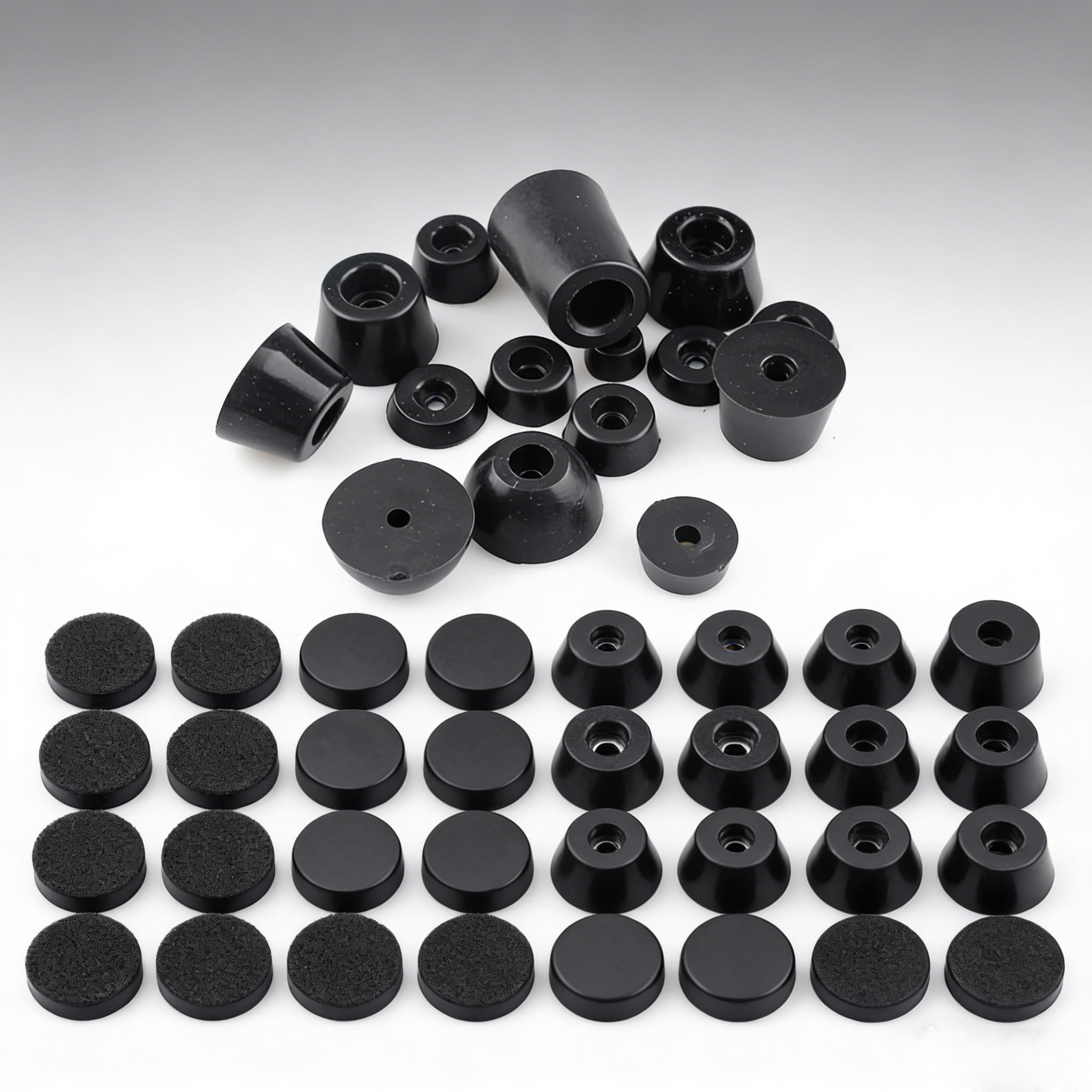Anti-Vibration Rubber Feet Pads – Non-Slip Shock Absorbing Isolation Mounts with Metal Core for Machinery, Chassis, Furniture