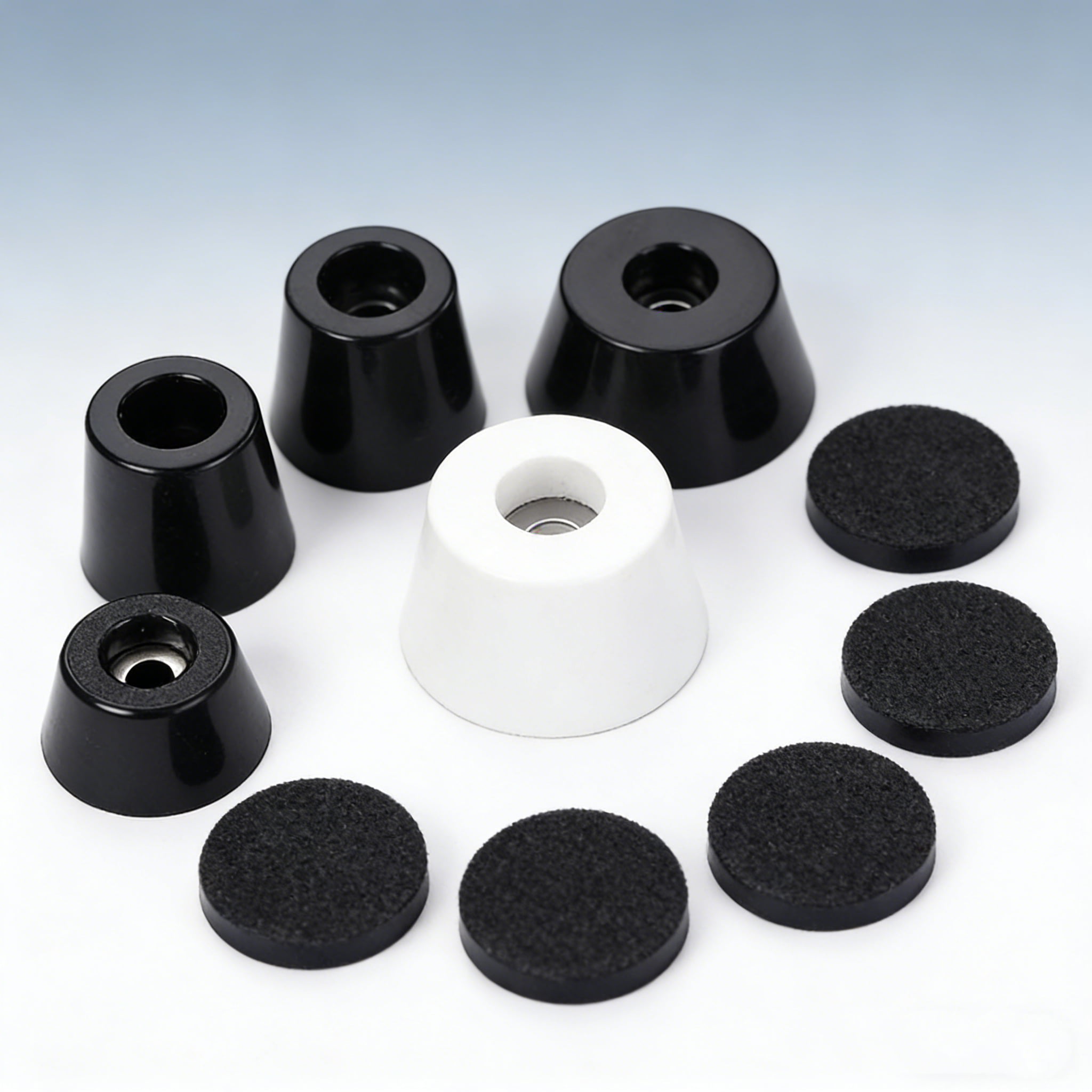Anti-Vibration Rubber Feet Pads – Non-Slip Shock Absorbing Isolation Mounts with Metal Core for Machinery, Chassis, Furniture
