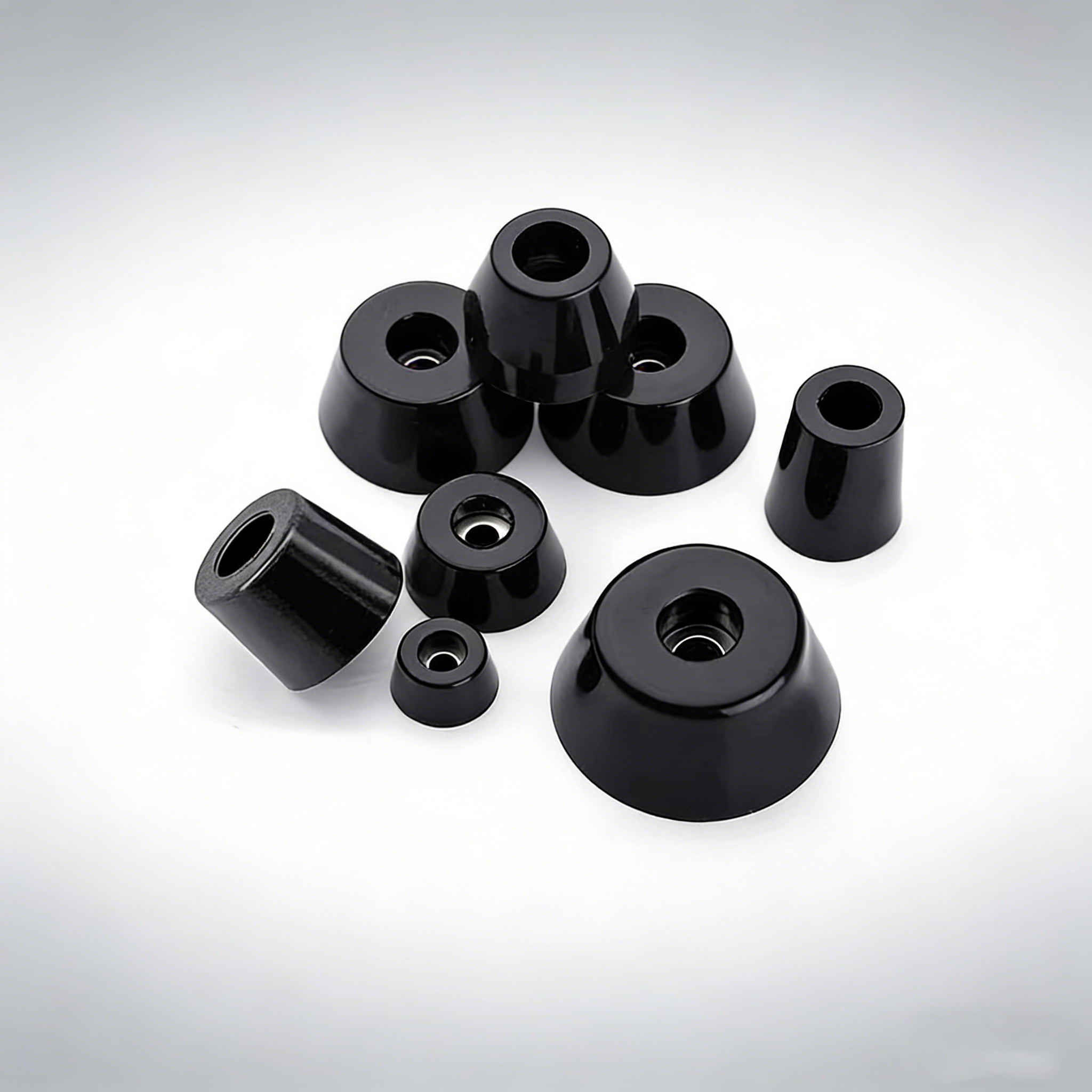 Anti-Vibration Rubber Feet Pads – Non-Slip Shock Absorbing Isolation Mounts with Metal Core for Machinery, Chassis, Furniture