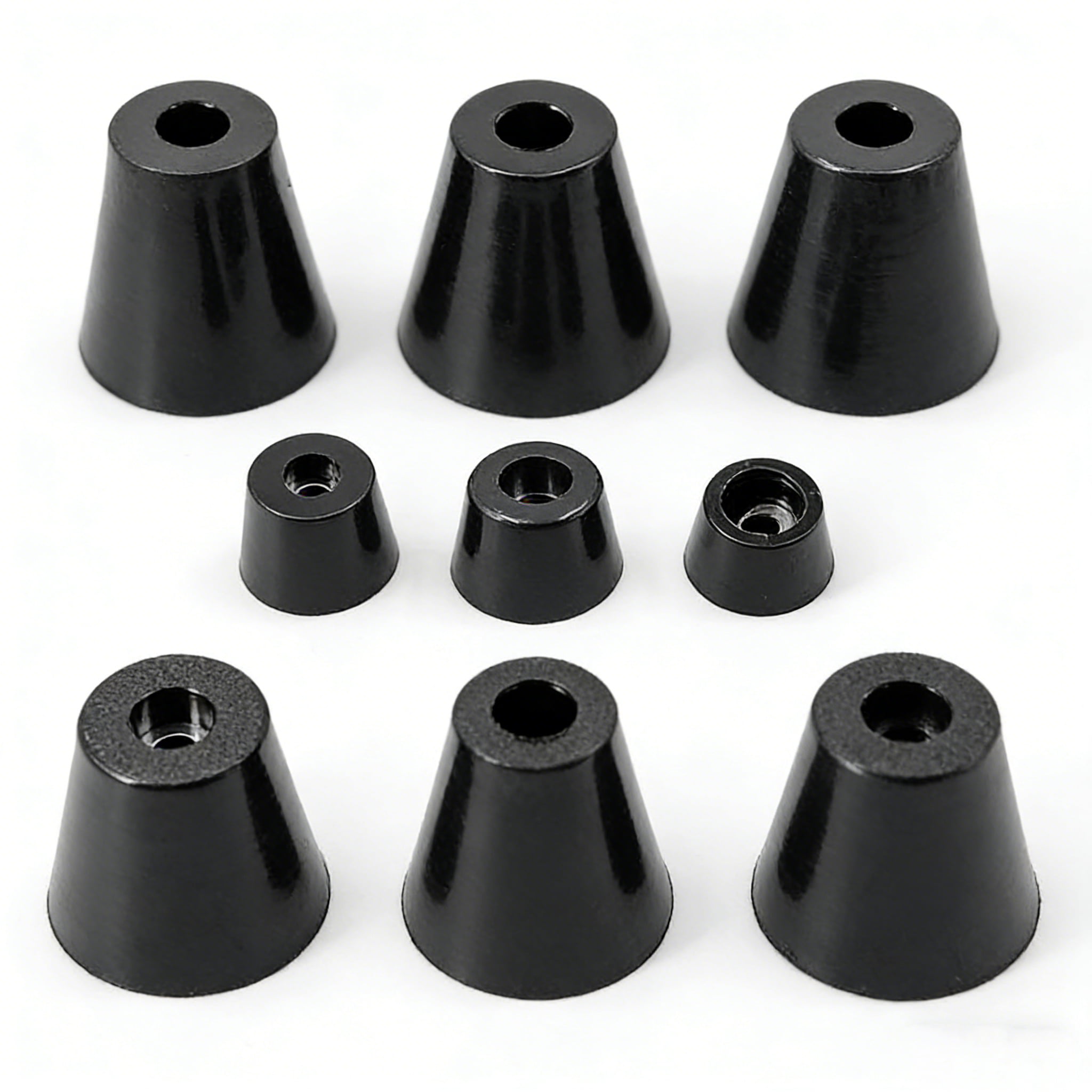 Anti-Vibration Rubber Feet Pads – Non-Slip Shock Absorbing Isolation Mounts with Metal Core for Machinery, Chassis, Furniture