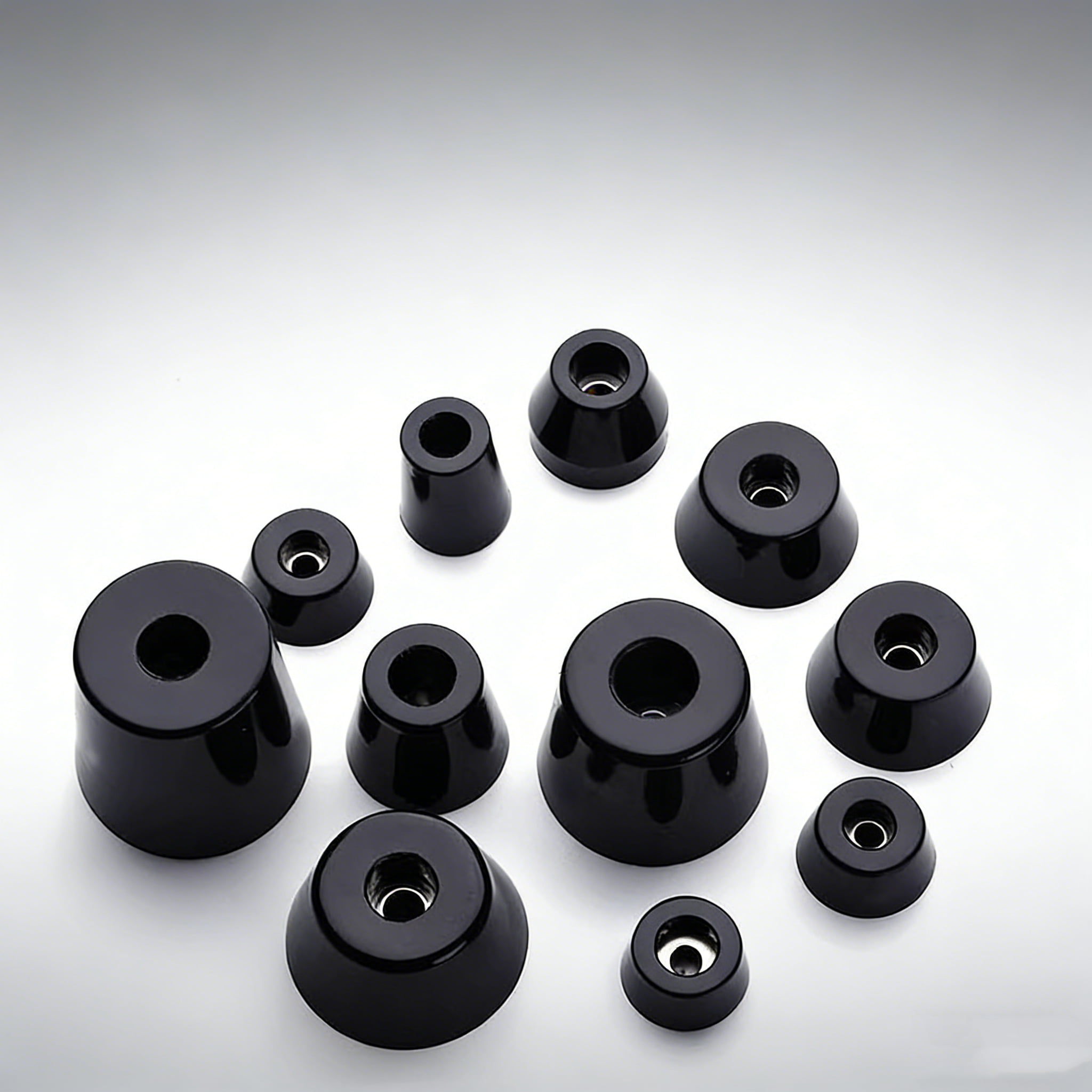 Anti-Vibration Rubber Feet Pads – Non-Slip Shock Absorbing Isolation Mounts with Metal Core for Machinery, Chassis, Furniture