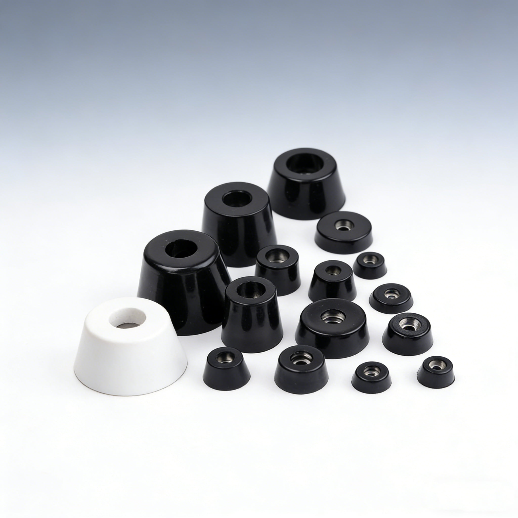 Anti-Vibration Rubber Feet Pads – Non-Slip Shock Absorbing Isolation Mounts with Metal Core for Machinery, Chassis, Furniture