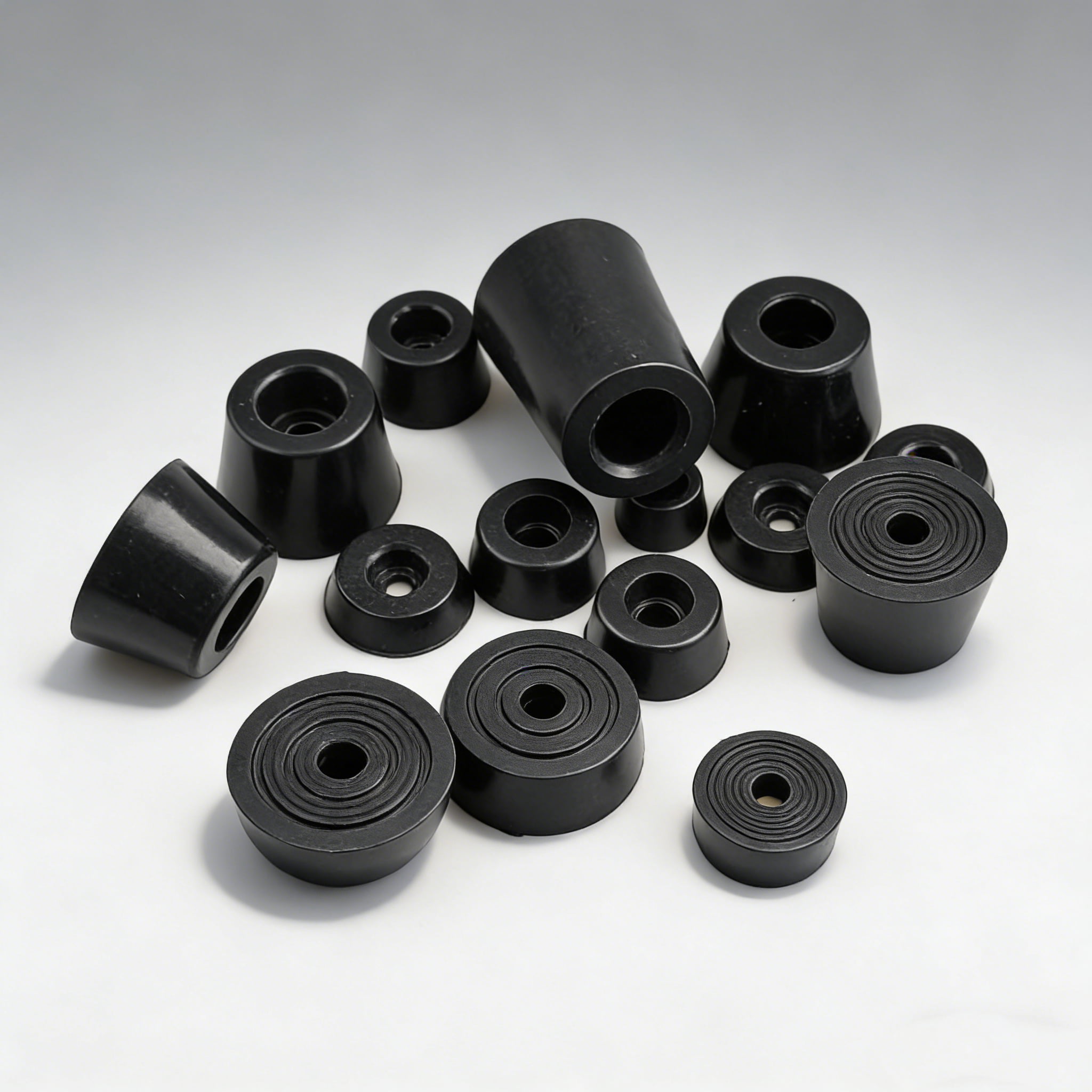 Anti-Vibration Rubber Feet Pads – Non-Slip Shock Absorbing Isolation Mounts with Metal Core for Machinery, Chassis, Furniture