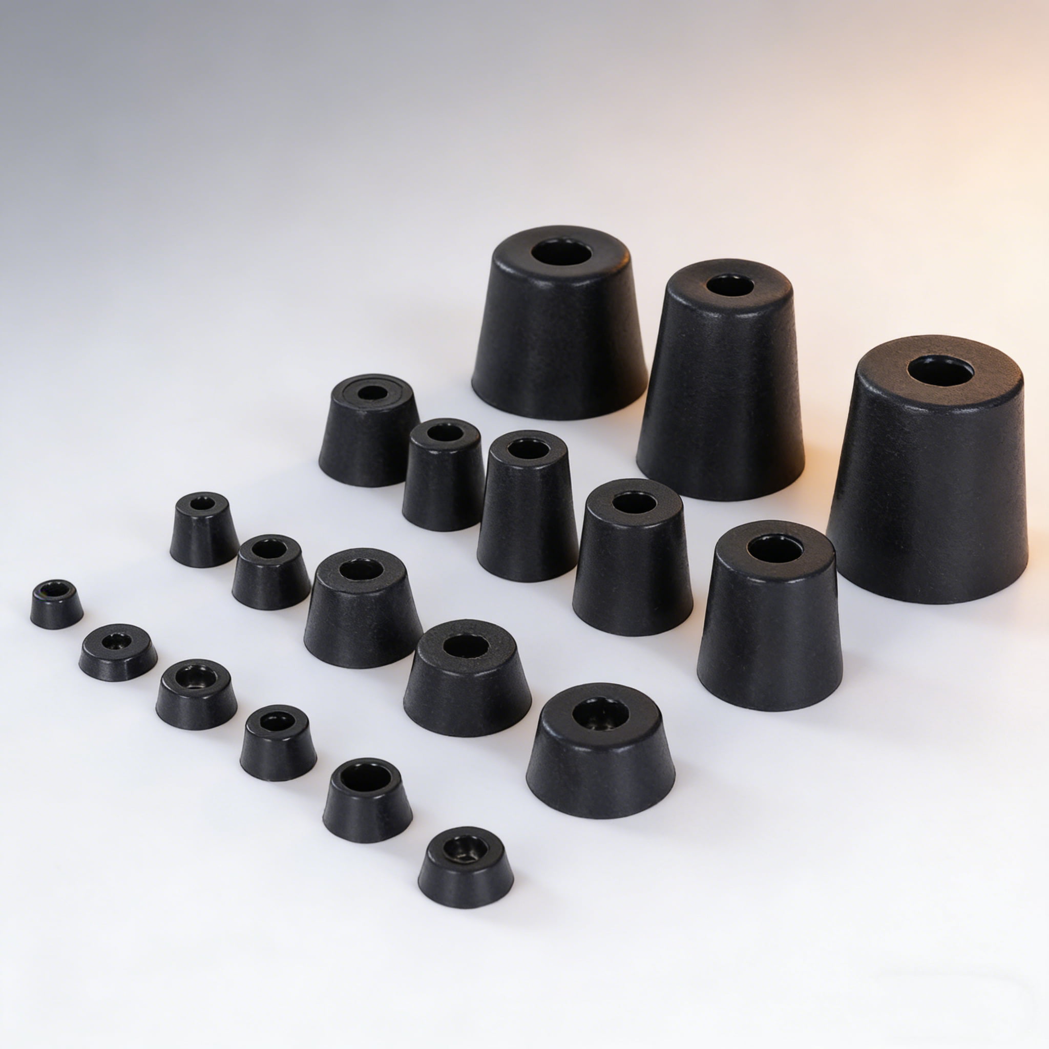 Anti-Vibration Rubber Feet Pads – Non-Slip Shock Absorbing Isolation Mounts with Metal Core for Machinery, Chassis, Furniture