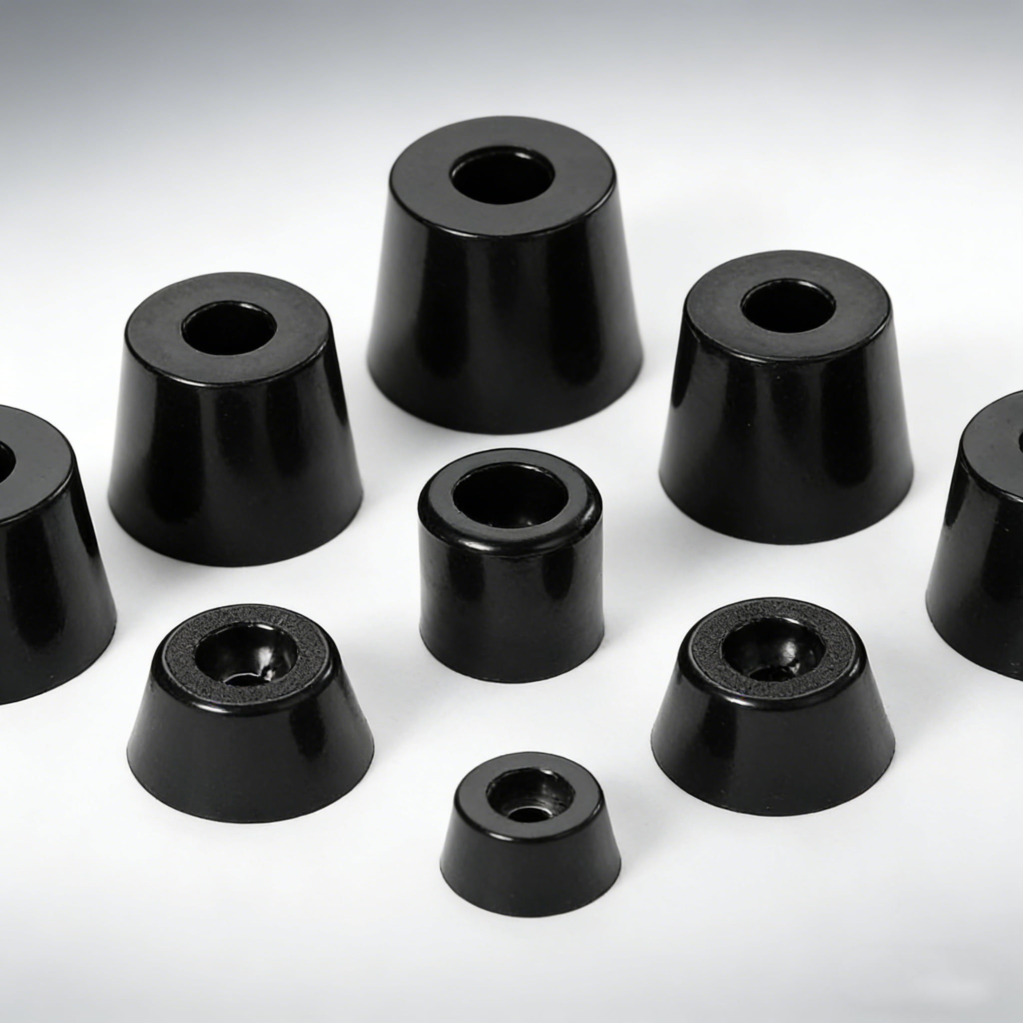 Anti-Vibration Rubber Feet Pads – Non-Slip Shock Absorbing Isolation Mounts with Metal Core for Machinery, Chassis, Furniture