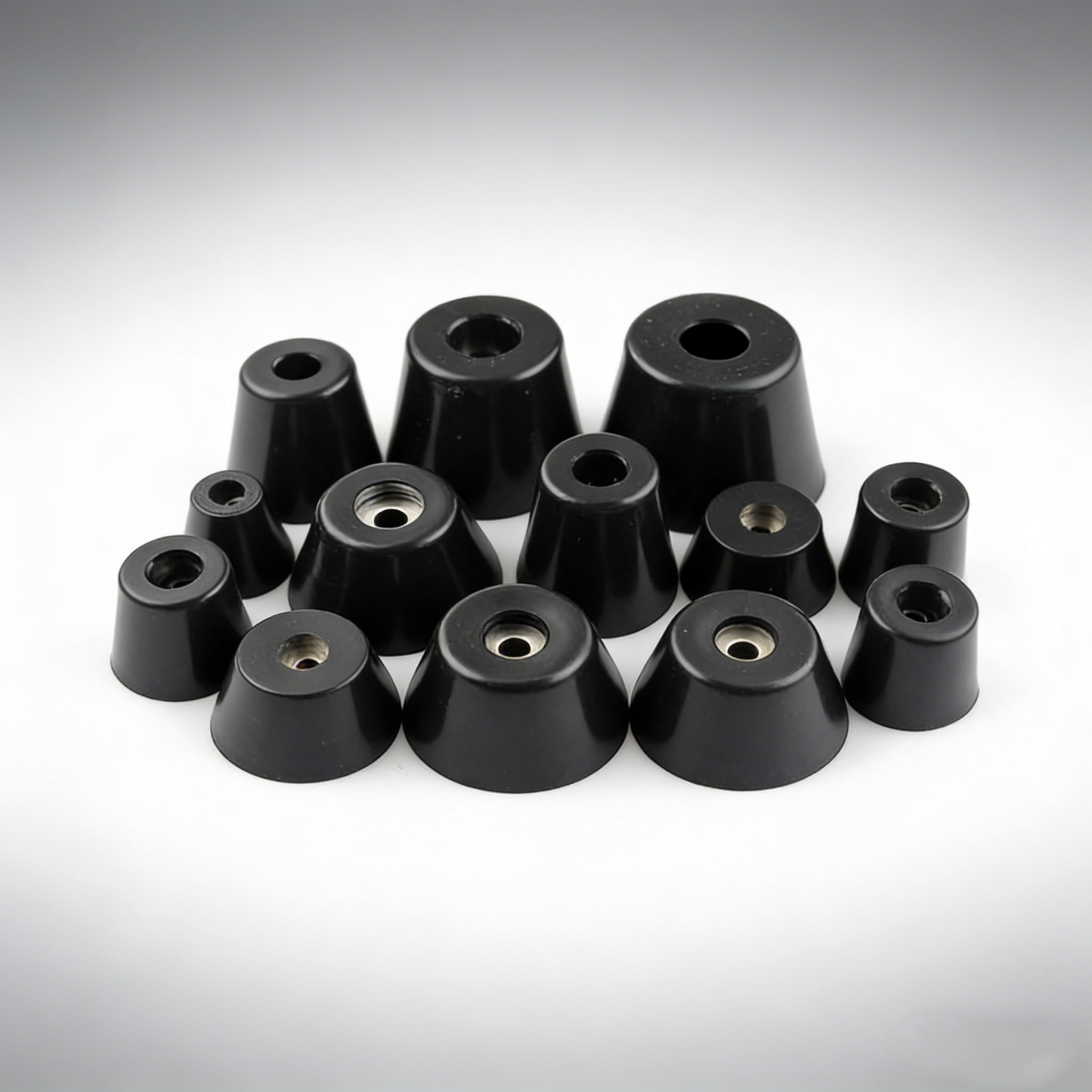 Anti-Vibration Rubber Feet Pads – Non-Slip Shock Absorbing Isolation Mounts with Metal Core for Machinery, Chassis, Furniture