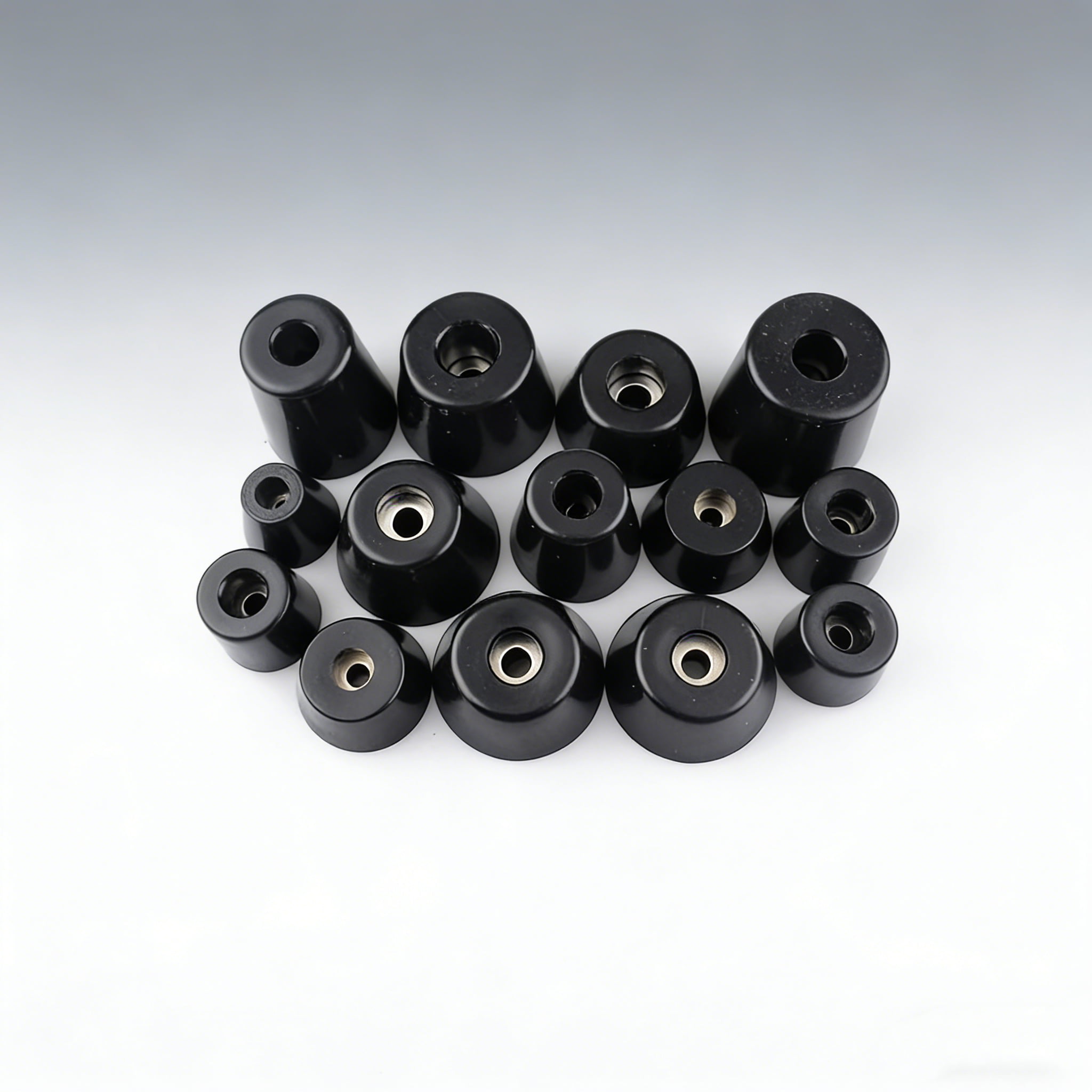 Anti-Vibration Rubber Feet Pads – Non-Slip Shock Absorbing Isolation Mounts with Metal Core for Machinery, Chassis, Furniture