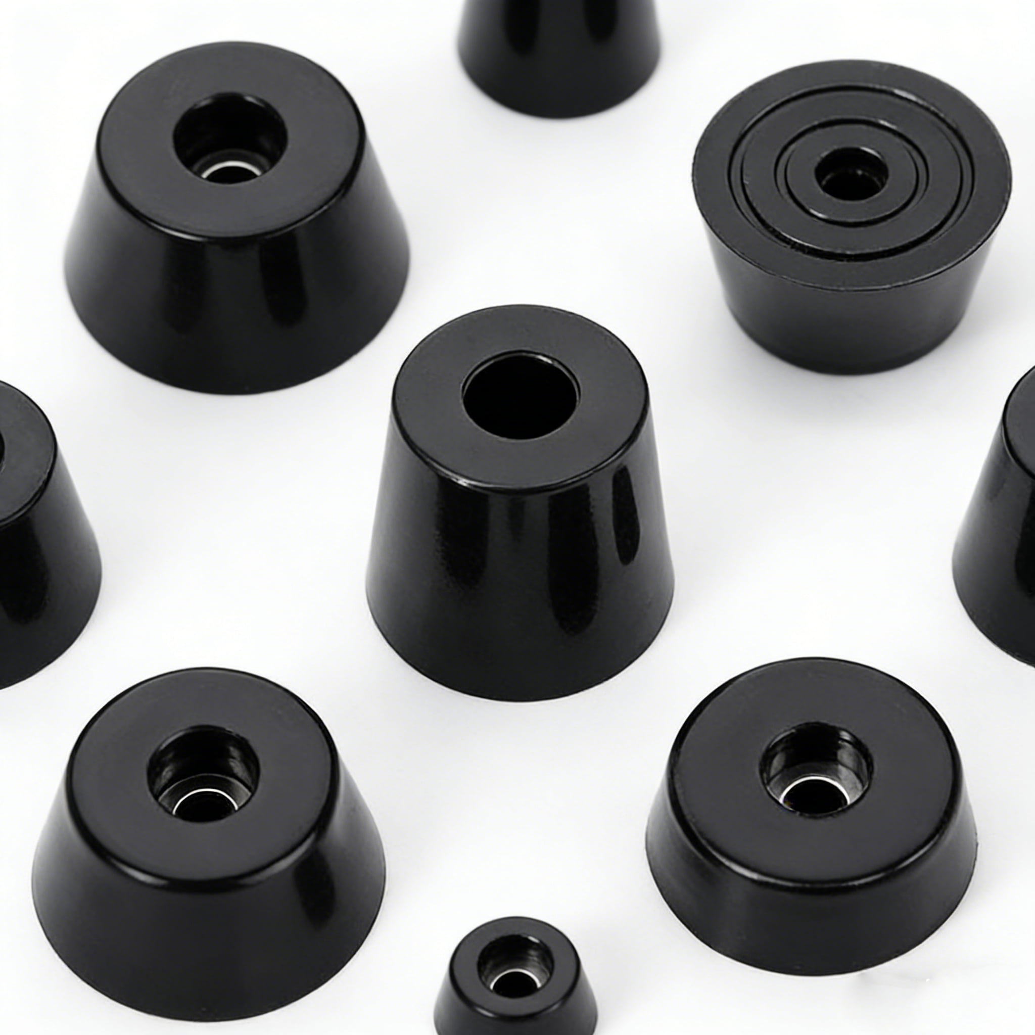 Anti-Vibration Rubber Feet Pads – Non-Slip Shock Absorbing Isolation Mounts with Metal Core for Machinery, Chassis, Furniture