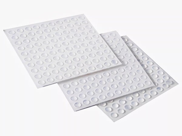 High-Quality Transparent Anti-Vibration Rubber Feet Pads – Non-Slip Shock Absorbing Isolation Mounts for Machinery, Chassis, and Furniture – White PVC Design
