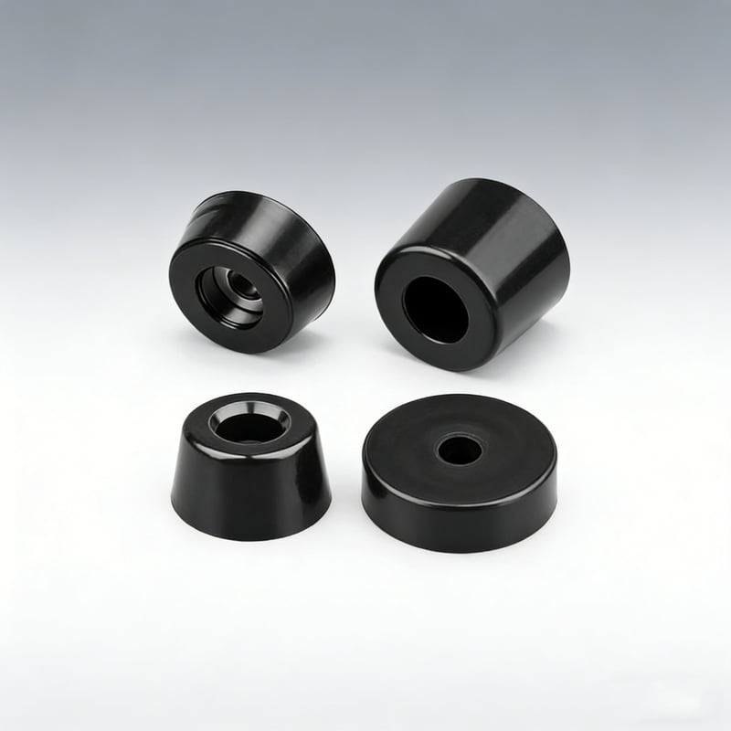 Different rubber mount geometries and their vibration characteristics Rubber component geometry examples