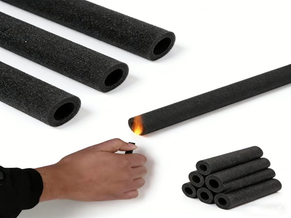 Factory Supply NBR PVC Rubber Foam Pipe Insulation Tube Elastomeric Thermal Insulation Foam Pipe for Industrial Equipment and Pipeline Protection