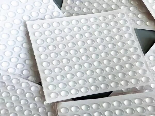 High-Quality Transparent Anti-Vibration Rubber Feet Pads – Non-Slip Shock Absorbing Isolation Mounts for Machinery, Chassis, and Furniture – White PVC Design
