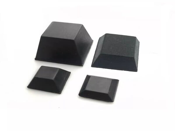High-Quality Black Square Anti-Vibration Rubber Feet Pads with Adhesive Backing – Non-Slip Shock Absorbing Isolation Mounts for Machinery, Chassis, and Furniture – PVC Design