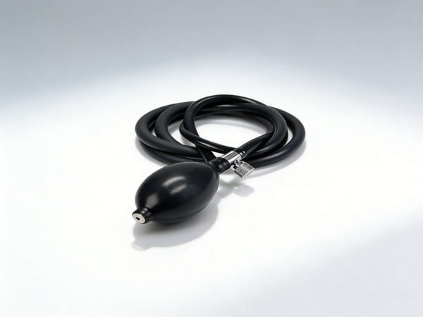 Hand Squeeze Rubber Bulb Pump – Medical Inflation Bulb with Metal Valve for Blood Pressure Monitor, Laboratory & Industrial Use