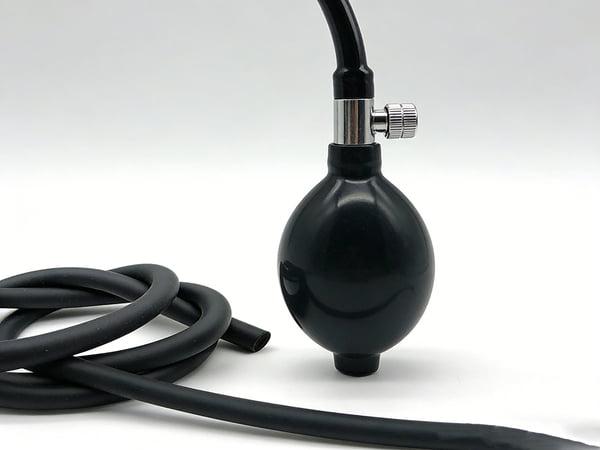 Hand Squeeze Rubber Bulb Pump – Medical Inflation Bulb with Metal Valve for Blood Pressure Monitor, Laboratory & Industrial Use