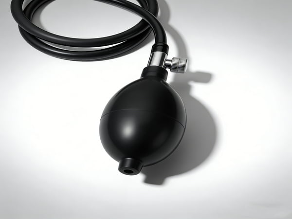 Hand Squeeze Rubber Bulb Pump – Medical Inflation Bulb with Metal Valve for Blood Pressure Monitor, Laboratory & Industrial Use