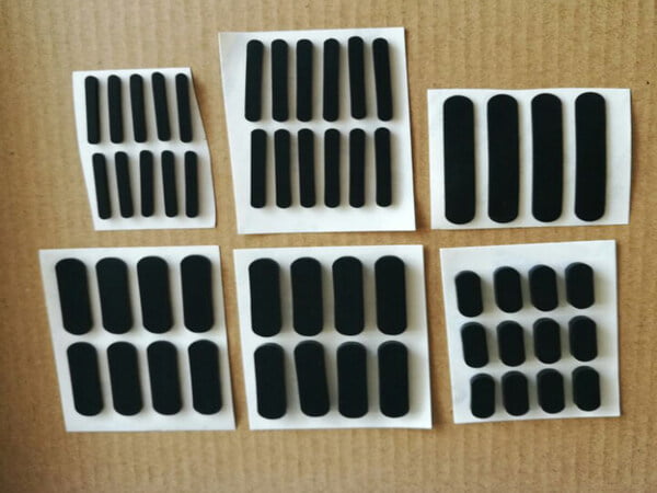 High-Quality Elliptical Anti-Vibration Rubber Feet Pads for Laptops – Non-Slip Shock Absorbing Isolation Mounts – PVC Design