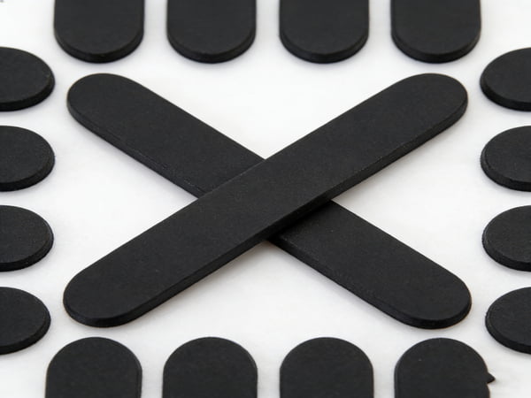 High-Quality Elliptical Anti-Vibration Rubber Feet Pads for Laptops – Non-Slip Shock Absorbing Isolation Mounts – PVC Design