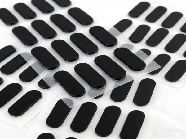 High-Quality Elliptical Anti-Vibration Rubber Feet Pads for Laptops – Non-Slip Shock Absorbing Isolation Mounts – PVC Design