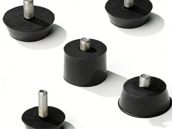 High-Quality Black Anti-Vibration Rubber Feet Pads with Screws – Non-Slip Shock Absorbing Isolation Mounts for Machinery, Chassis, and Furniture – PVC Design