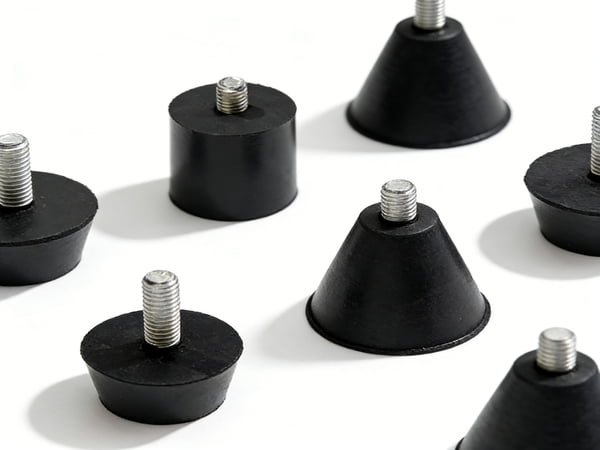 High-Quality Black Anti-Vibration Rubber Feet Pads with Screws – Non-Slip Shock Absorbing Isolation Mounts for Machinery, Chassis, and Furniture – PVC Design