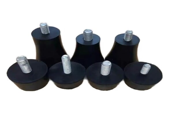 High-Quality Black Anti-Vibration Rubber Feet Pads with Screws – Non-Slip Shock Absorbing Isolation Mounts for Machinery, Chassis, and Furniture – PVC Design