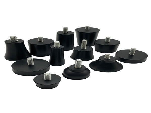 High-Quality Black Anti-Vibration Rubber Feet Pads with Screws – Non-Slip Shock Absorbing Isolation Mounts for Machinery, Chassis, and Furniture – PVC Design