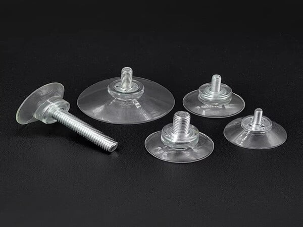 High-Quality White Transparent Suction Cup with Screw – Eco-Friendly PVC, Strong Vacuum Adhesion for Glass & Tile, Durable & Aging-Resistant