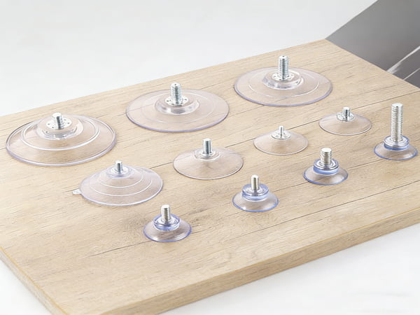 High-Quality White Transparent Suction Cup with Screw – Eco-Friendly PVC, Strong Vacuum Adhesion for Glass & Tile, Durable & Aging-Resistant