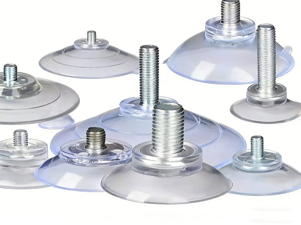 High-Quality White Transparent Suction Cup with Screw – Eco-Friendly PVC, Strong Vacuum Adhesion for Glass & Tile, Durable & Aging-Resistant
