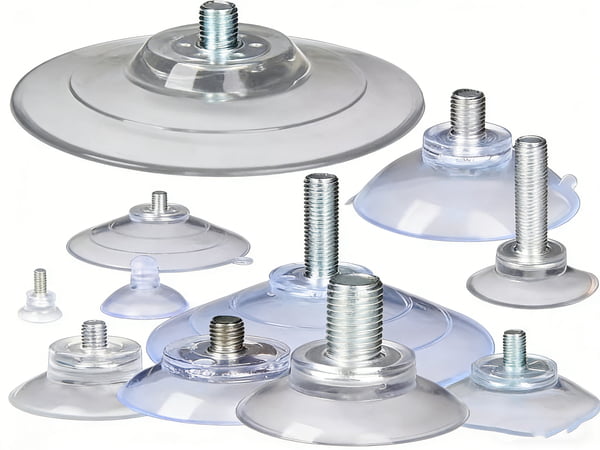 High-Quality White Transparent Suction Cup with Screw – Eco-Friendly PVC, Strong Vacuum Adhesion for Glass & Tile, Durable & Aging-Resistant