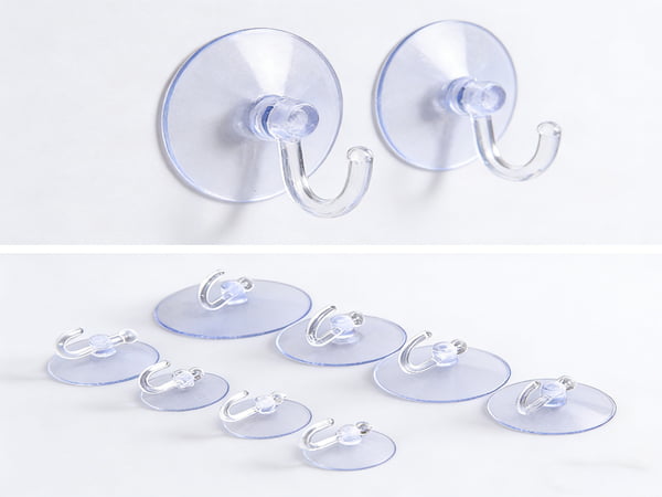 High-Quality Suction Cup with Hook – Metal or Eco-Friendly PVC Hook, Strong Vacuum Adhesion for Glass & Tile, Durable & Aging-Resistant