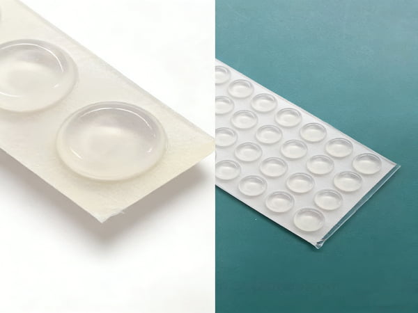 High-Quality Transparent Anti-Vibration Rubber Feet Pads – Non-Slip Shock Absorbing Isolation Mounts for Machinery, Chassis, and Furniture – White PVC Design