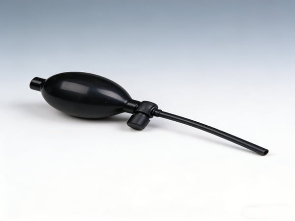 Hand Squeeze Rubber Bulb Pump with Side Press Release Valve – Quick Deflation Inflation Bulb for Blood Pressure Monitor, Medical, Laboratory & Industrial Equipment