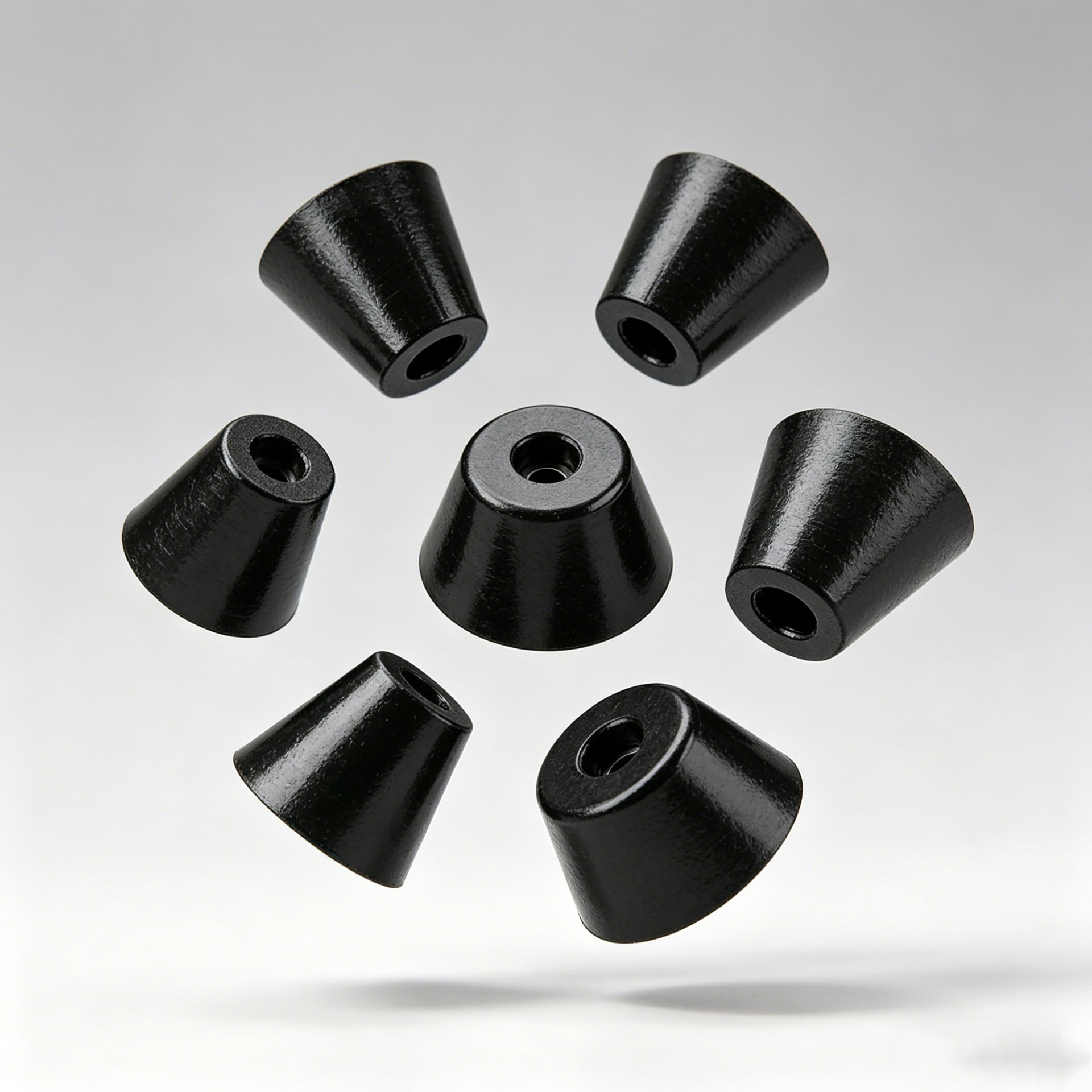 OEM ODM Custom Molded Rubber Product Shock Absorption Round Rubber Foot Pad Stable Rubber Feet for Heightening Machine Feet