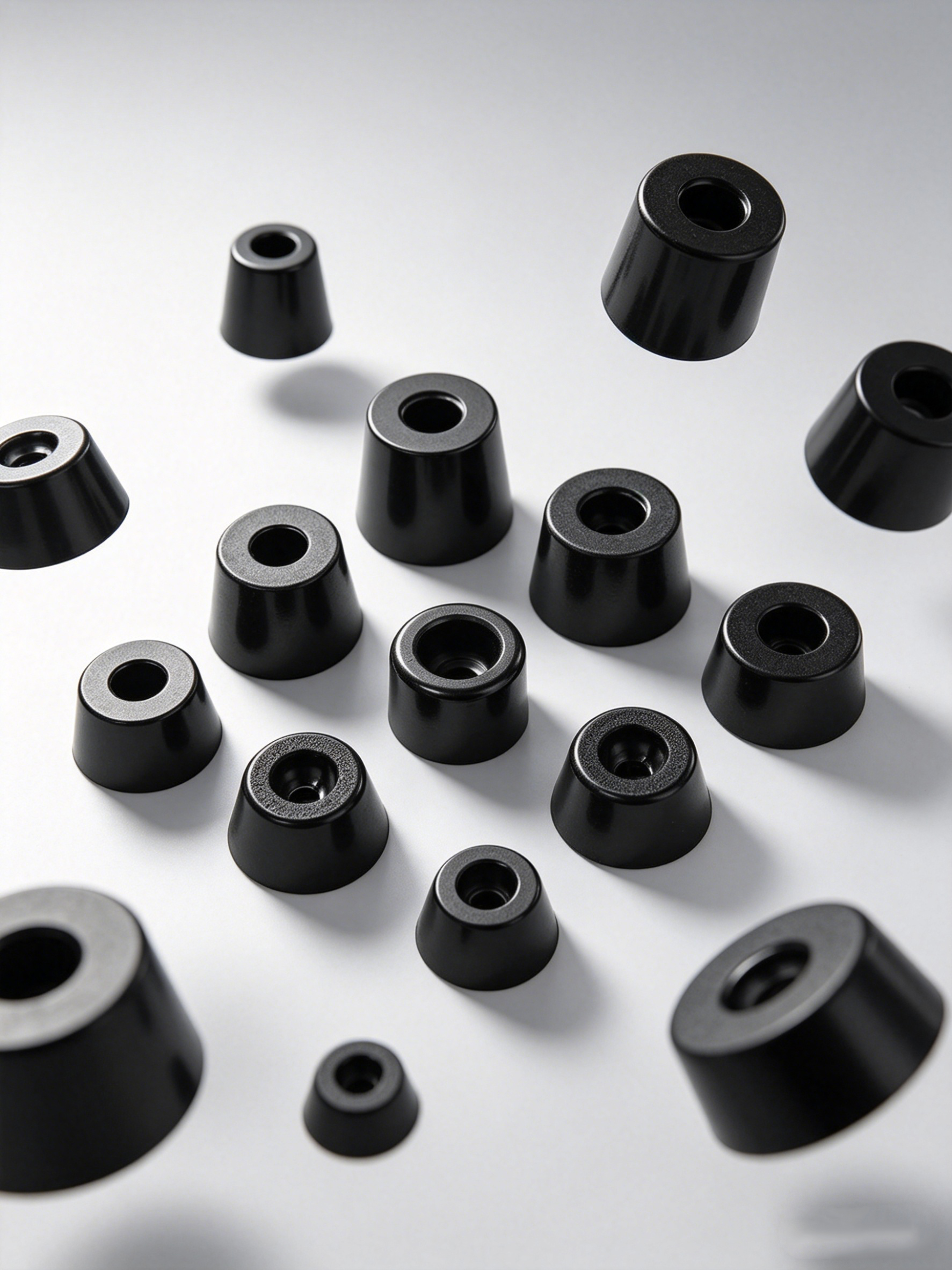 OEM ODM Custom Molded Rubber Product Shock Absorption Round Rubber Foot Pad Stable Rubber Feet for Heightening Machine Feet