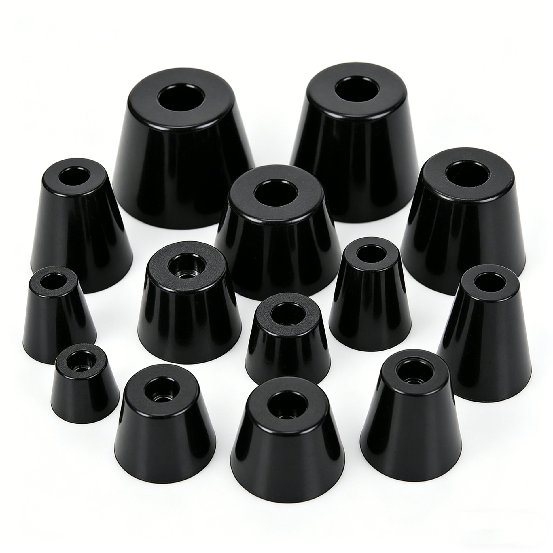 OEM ODM Custom Molded Rubber Product Shock Absorption Round Rubber Foot Pad Stable Rubber Feet for Heightening Machine Feet